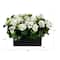 13" UV Resistant Artificial Geranium in Rectangular Planter (Indoor/Outdoor)